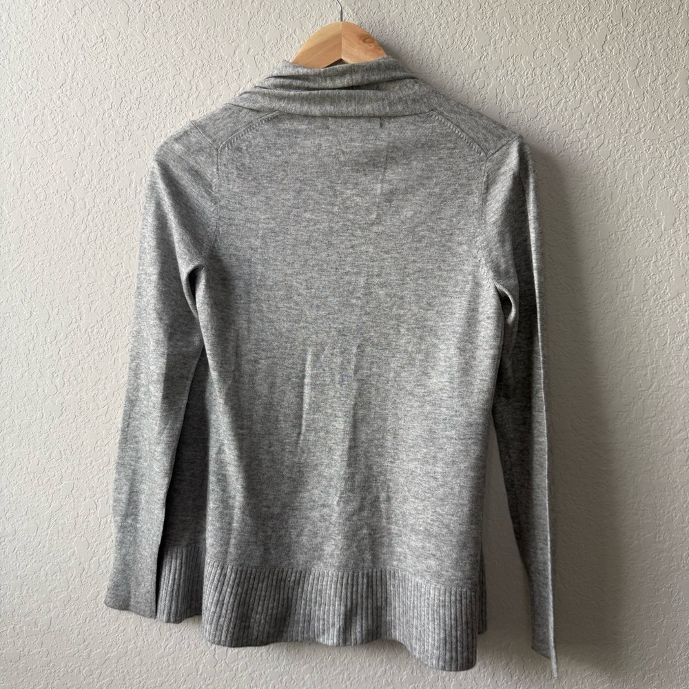 Banana Republic Light Gray Wool Blend Open-Front Women’s Cardigan Sweater - Picture 2 of 3